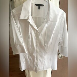 White House Black Market Classic White Blouse